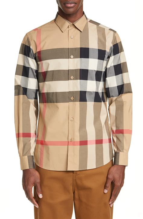 men burberry button up|burberry button down shirt men.